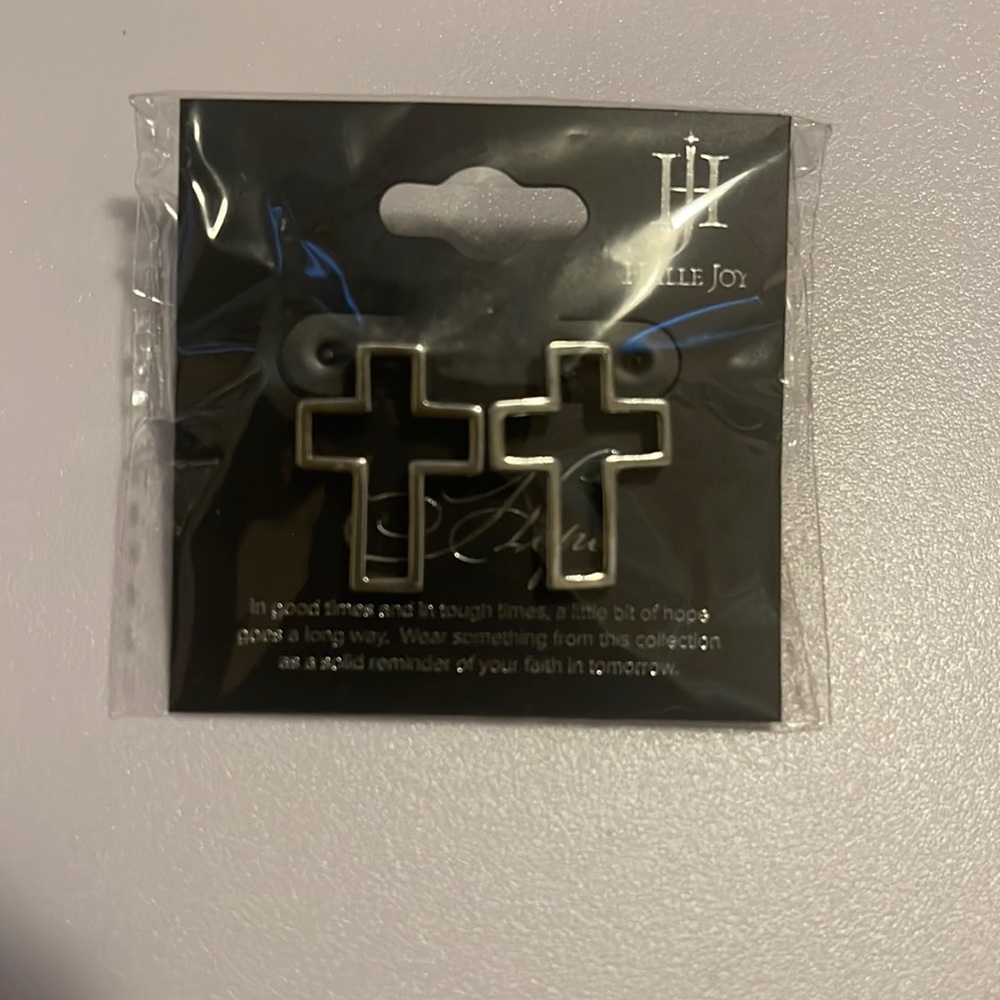 Silver Cross Earrings